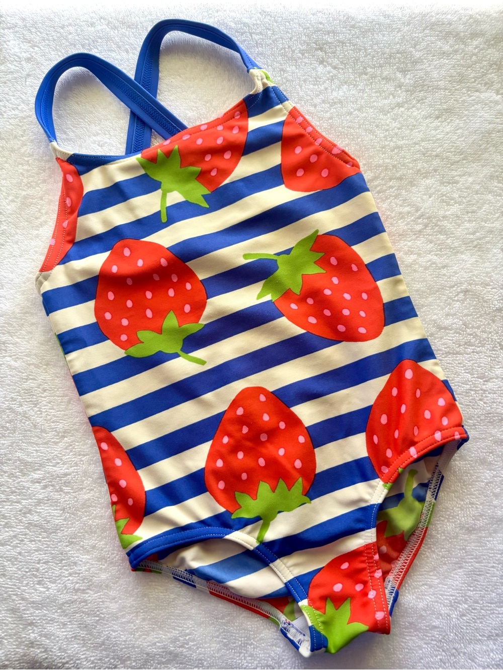 Mini Boden Strawberry One-Piece Swimsuit Size 110 (4-5 Years)